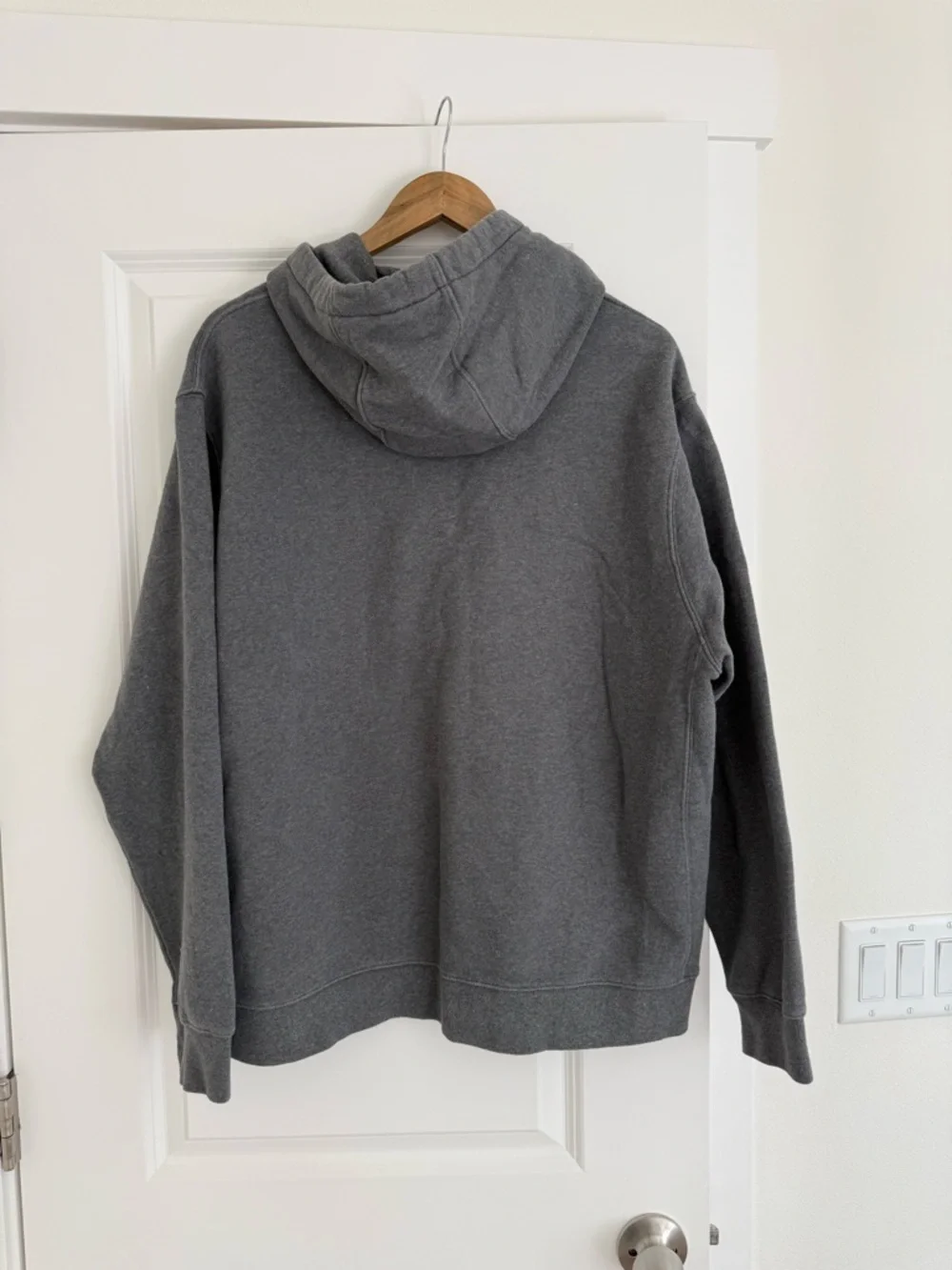 Nike Charcoal Gray Hoodie with White Swoosh